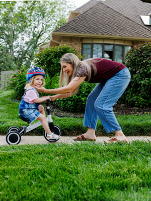 mom playing with child
