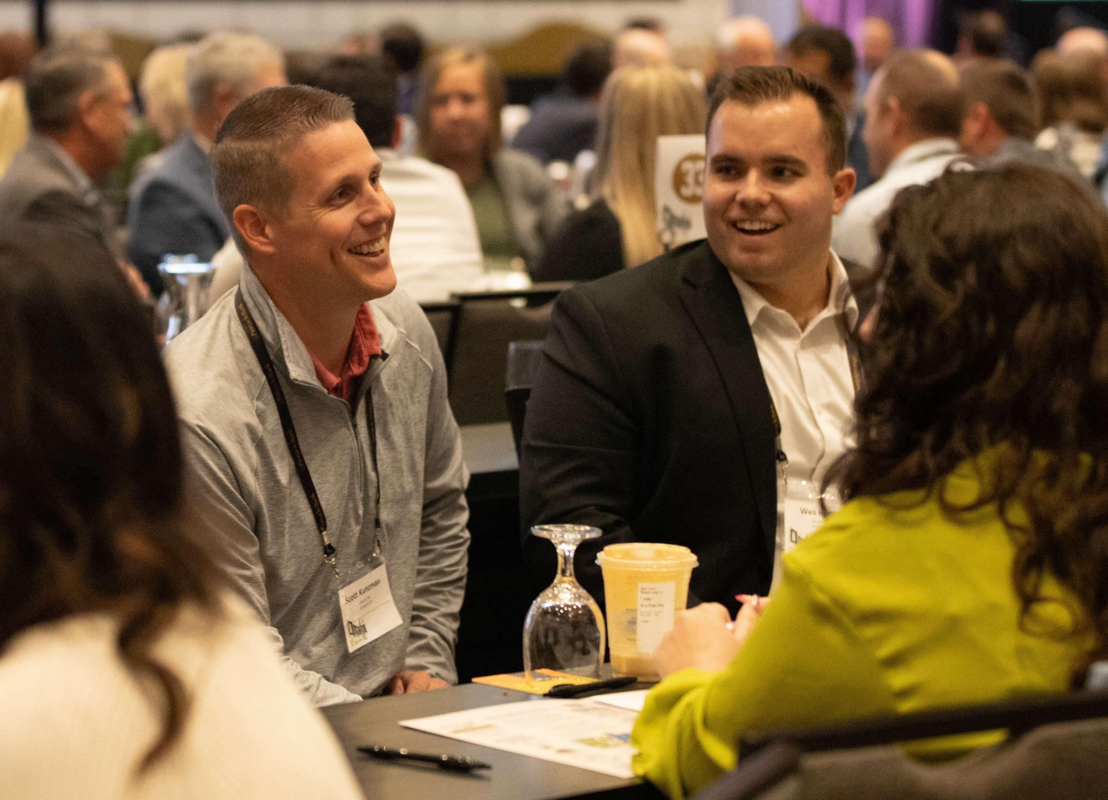 people talking at a meeting