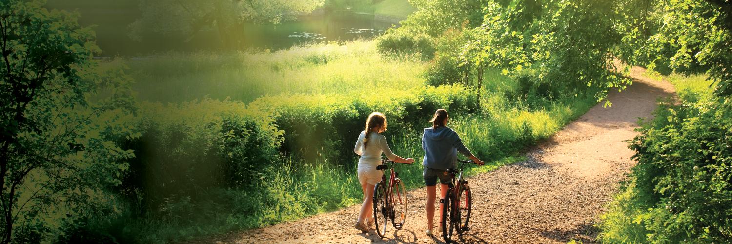 people riding a bike